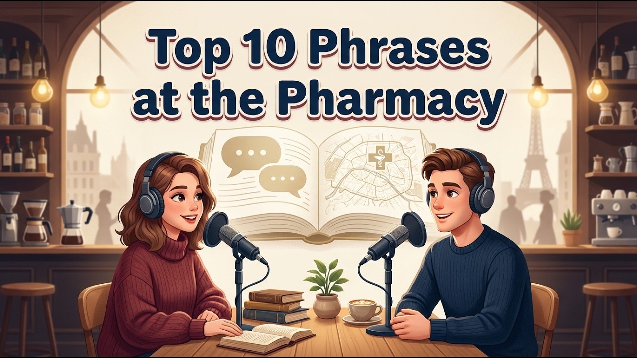 Top 10 phrases à la pharmacie | Top 10 Phrases at the Pharmacy| French A1 podcast
