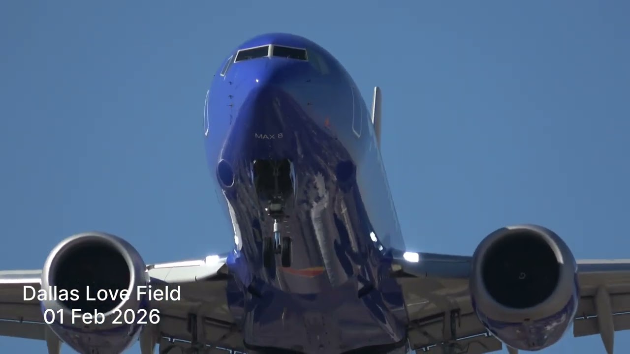 Dallas Love Field Planes Landing 01 Feb 2026