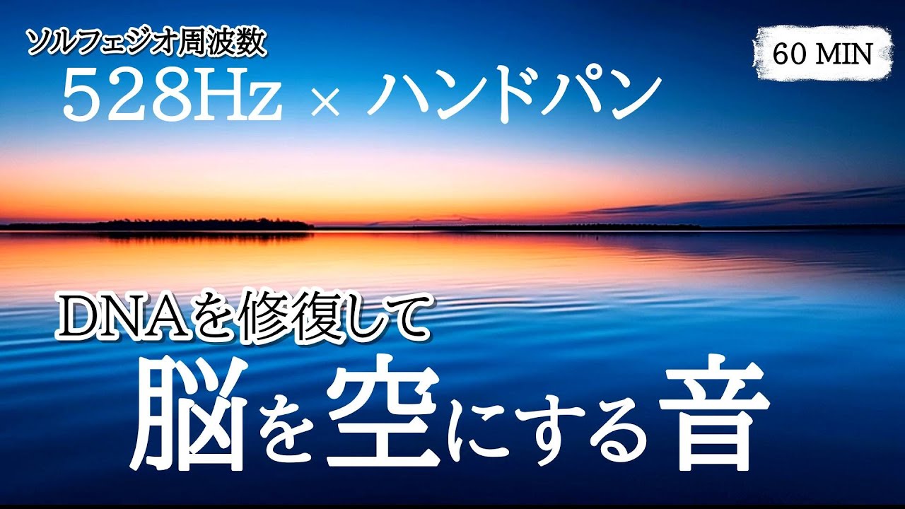 【ハンドパン×528Hz】 脳を空にする音｜思考を止めて「無」になる1時間｜Healing Handpan Meditation