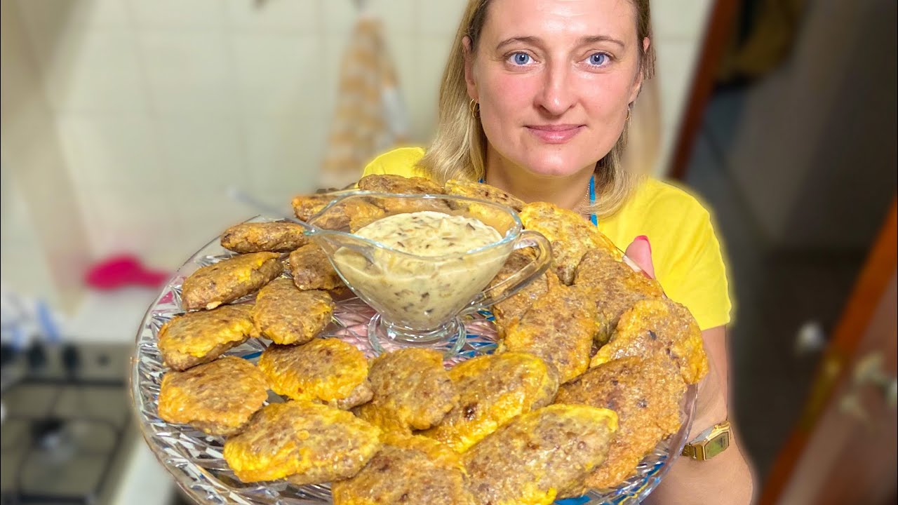 O PRATO QUE NÃO PODE FALTAR NAS CASAS DA UCRÂNIA! Гречаники ( bolinhos de Carne ao molho cogumelos