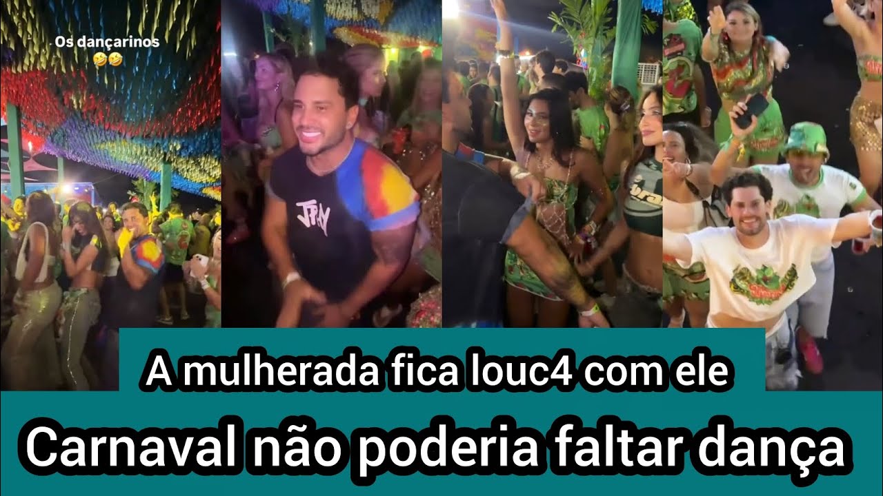 Lucas Guimarães faz sucesso no camarote com as mulheres ao dançar e é chamado pra dar entrevista 