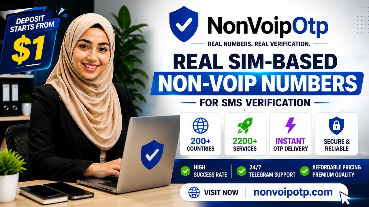 Real SIM-Based Non-VoIP Numbers for SMS Verification | Start From $1 | NonVoipOtp