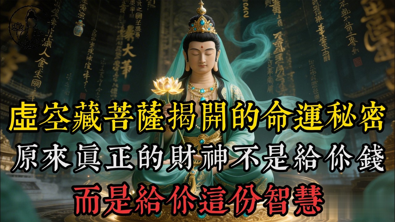 原來真正的“財神”不是給你錢，而是給你這份智慧：當你開始念虛空藏菩薩，人生會悄悄發生三種變化`#虛空藏菩薩 #佛教智慧#心靈成長 #放下執念 #佛學 #禪修 #虛空藏菩薩意義 #如何增長福德`