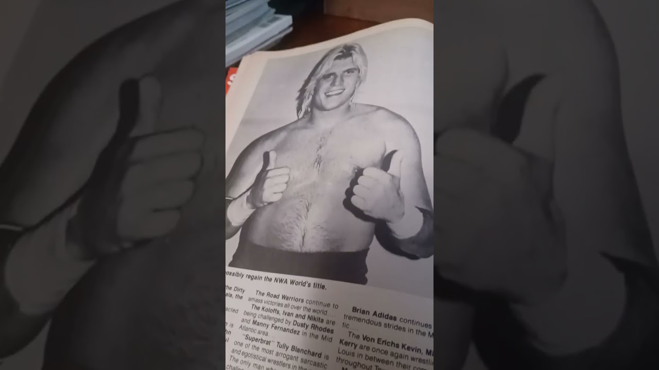 Wrestling Scene #21 April 1985 Close Up Part 1 Ricky Steamboat vs Tully Blanchard Cover Rick Martel
