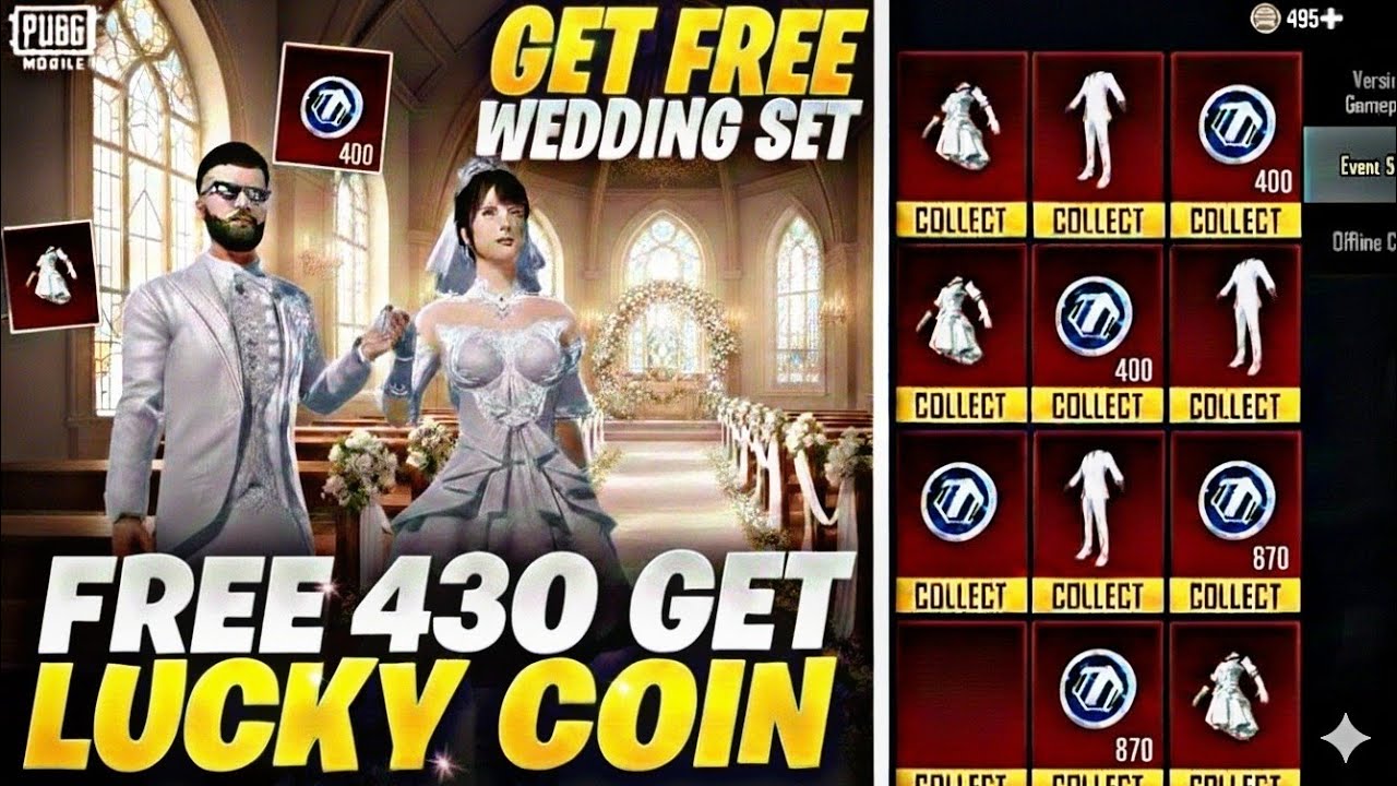 New PDP Lucky Spin Is Here/How To Get Free Wedding Set/Free 430 Lucky Coin Free For Everyone/PUBGM