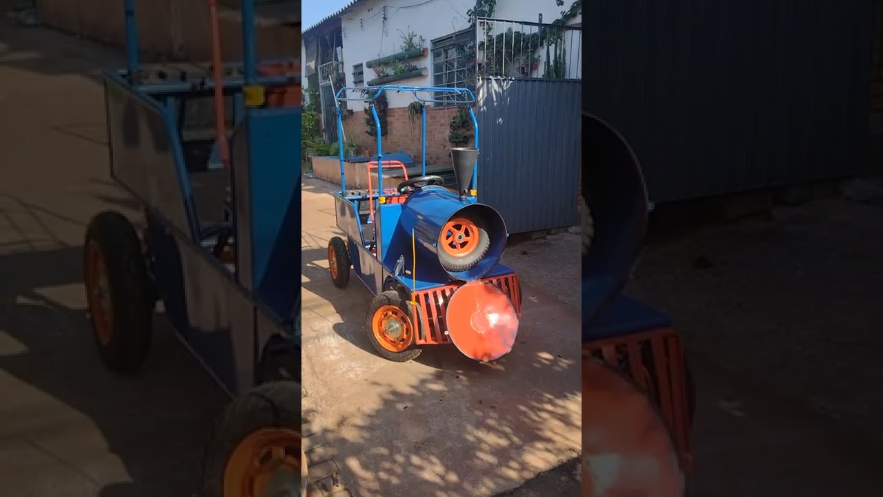 trenzinho de 4 rodas com motor do moto