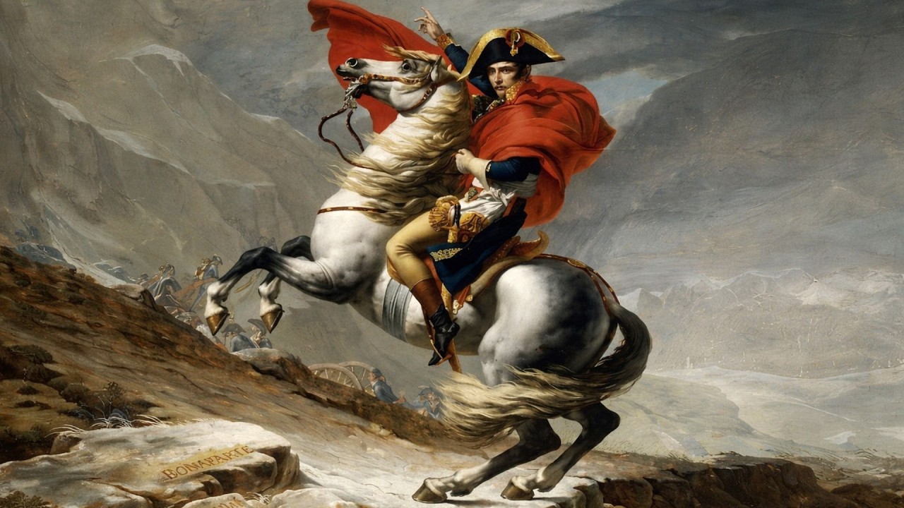 La genial mentira de la historia del arte: Napoleón cruzando los Alpes