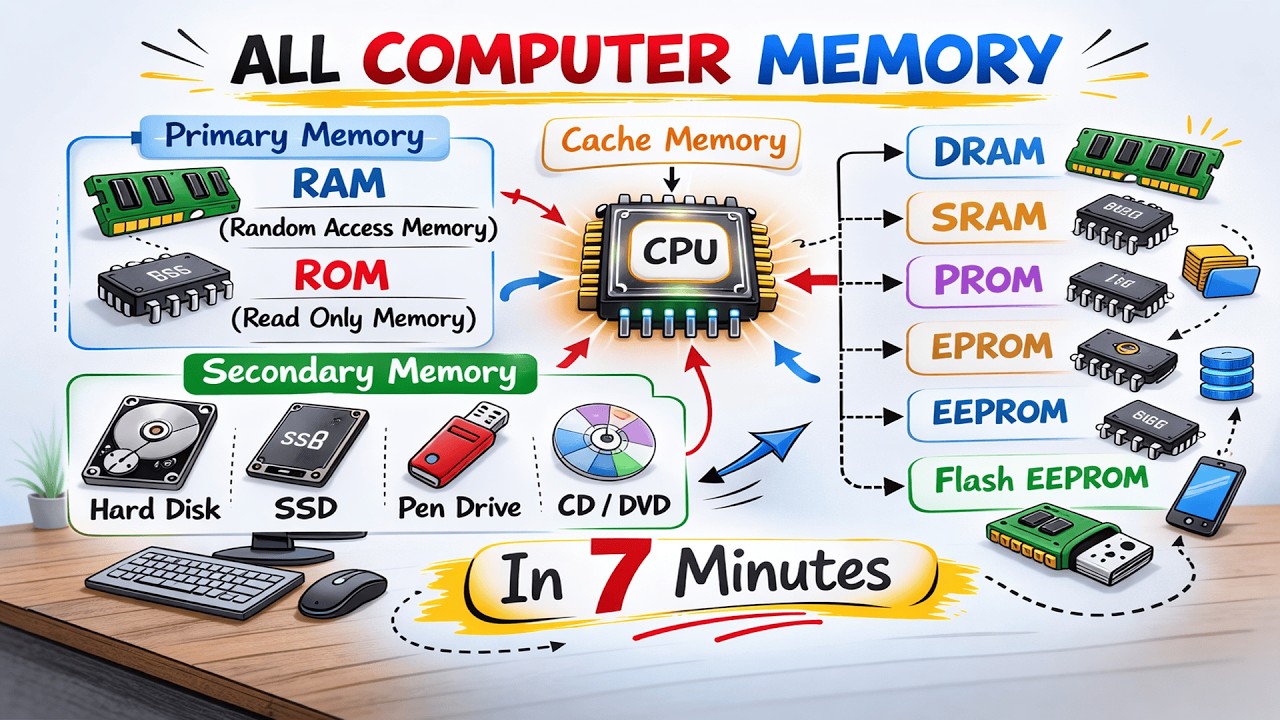 All Computer Memory Explained in 7 Minutes