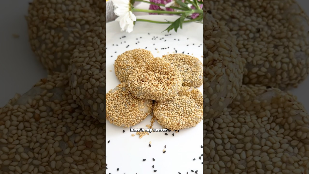 Моти с черным кунжутом, приготовленные в аэрогриле.