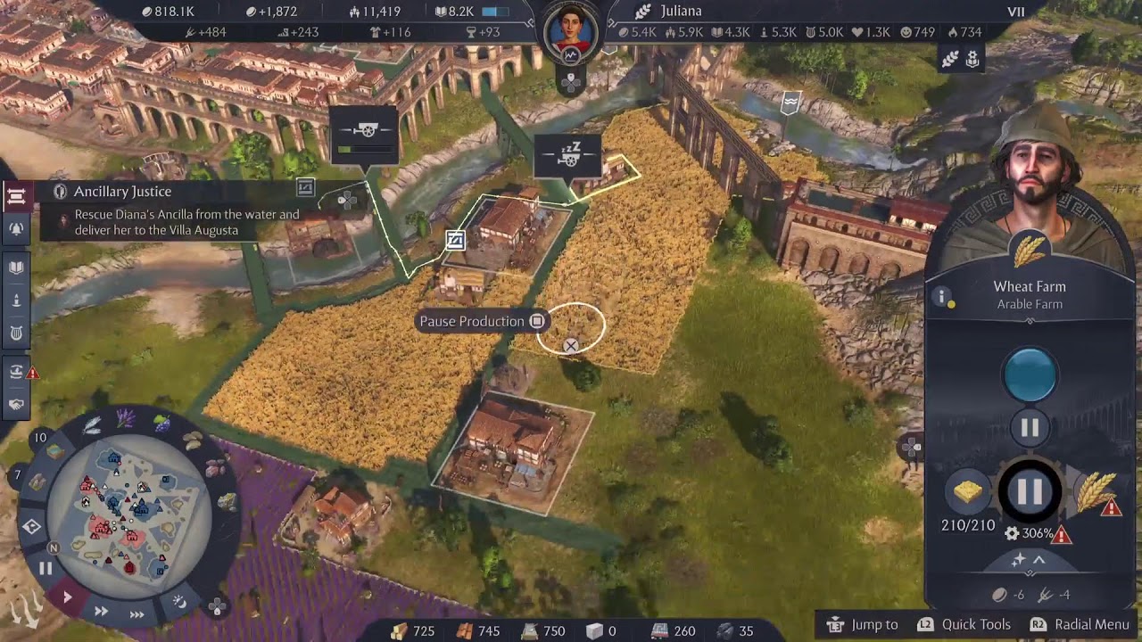 Anno 117 Pax Romana PS5 Pro EndGame Quests Part 8 28h playtime