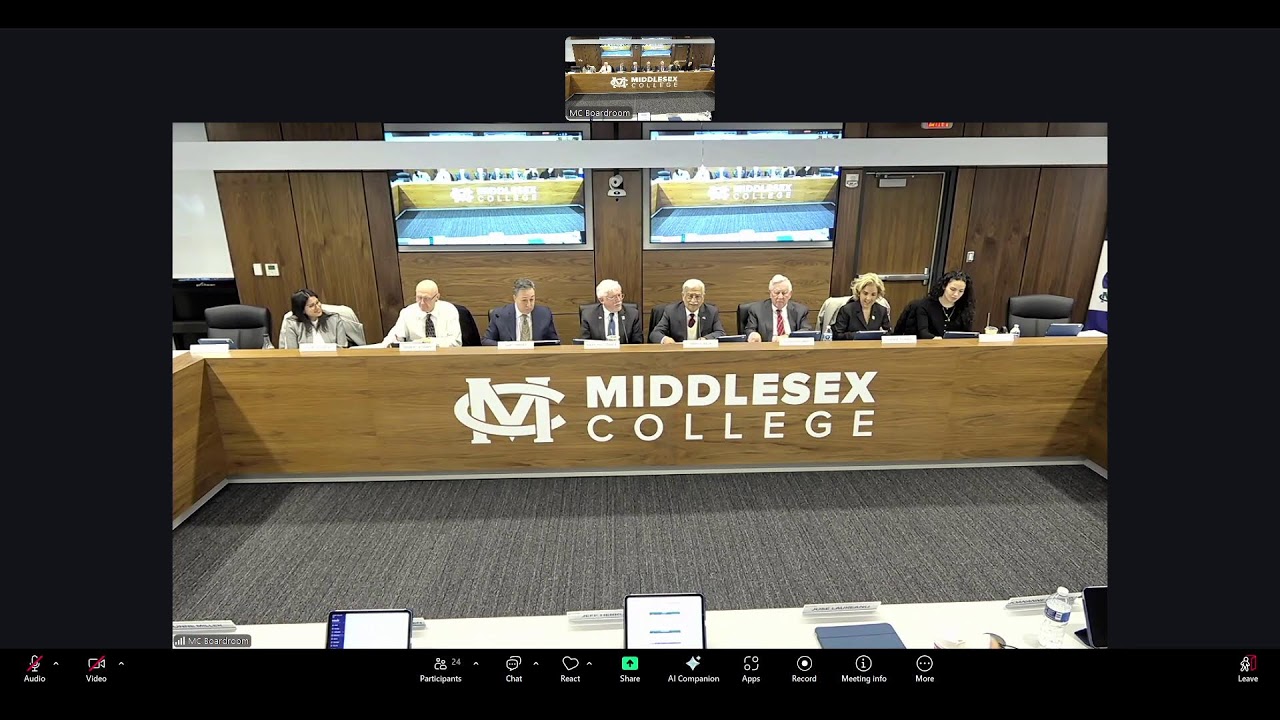 Middlesex College Board of Trustees Meeting - 1/21/2026