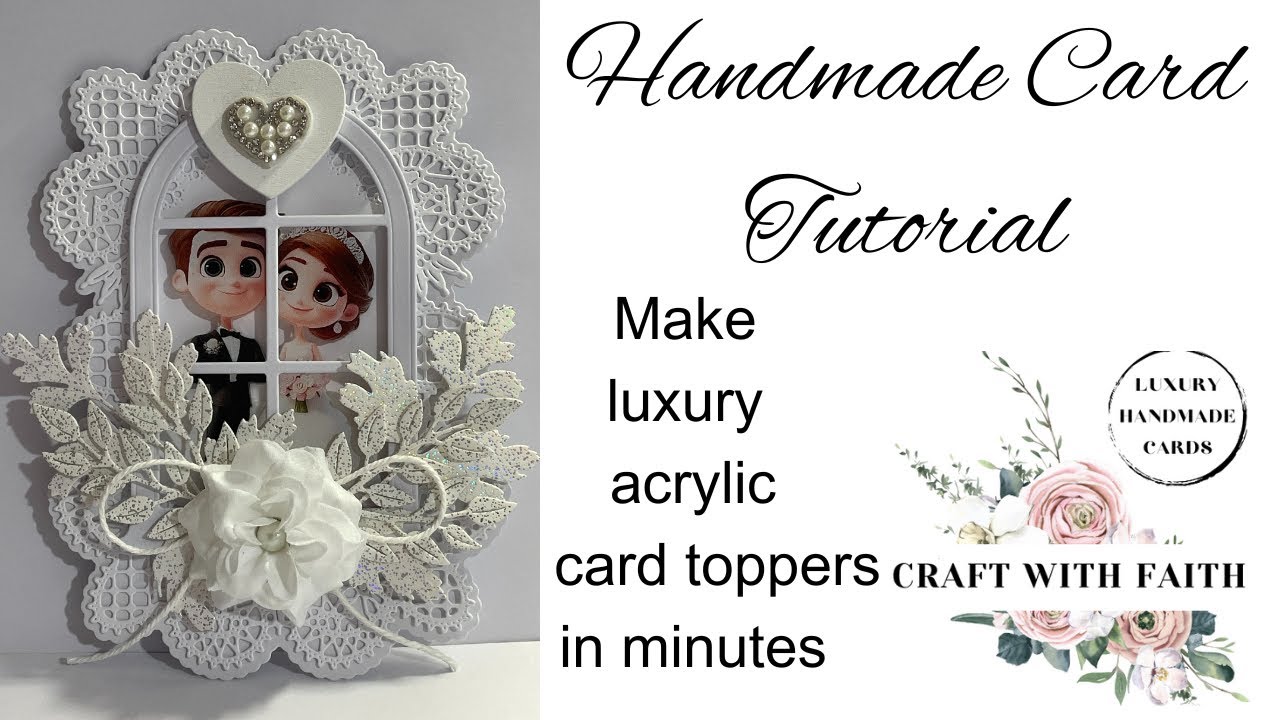 Quick Luxury Handmade Wedding Card Toppers with Acrylic Hangers