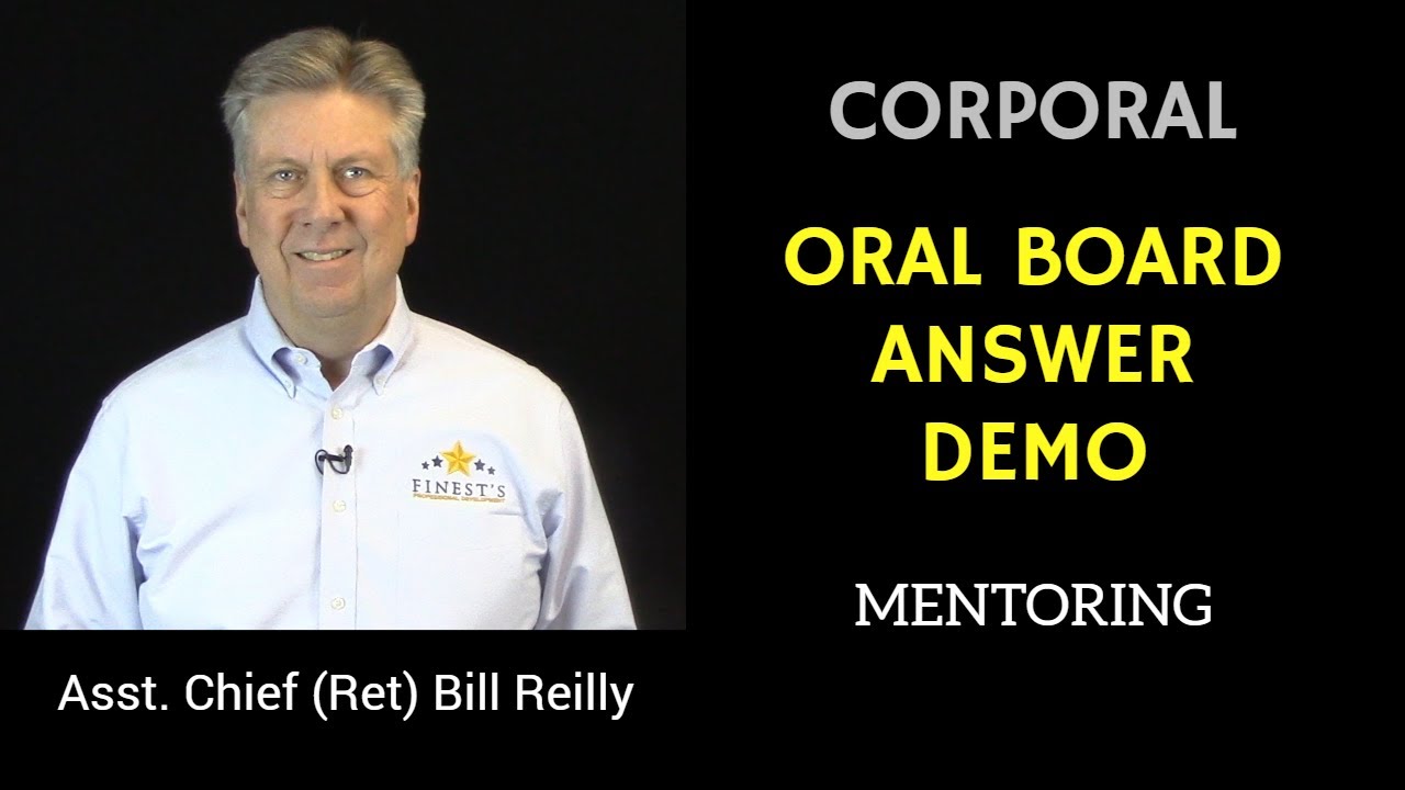 Police Corporal Oral Board Questions