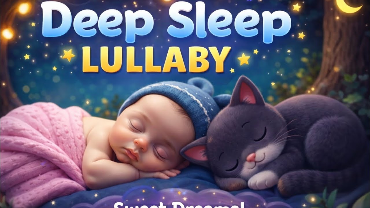 🌜 Deep Sleep Lullaby for Kids | Soothing Baby Sleep Music | Sweet Dreams Song 🌙 