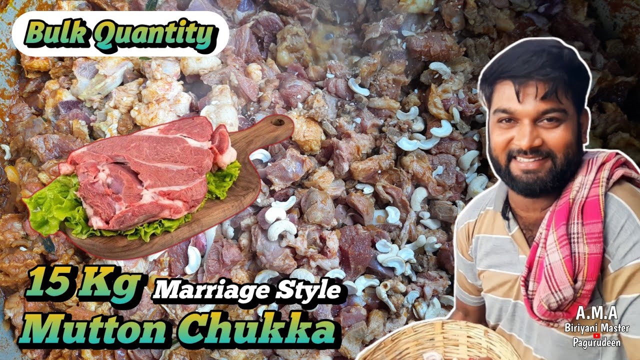 Bulk Quantity மட்டன் சுக்கா 💥15 Kg Mutton Chukka Cooking in Tamil | How Cook Mutton Chukka #mutton