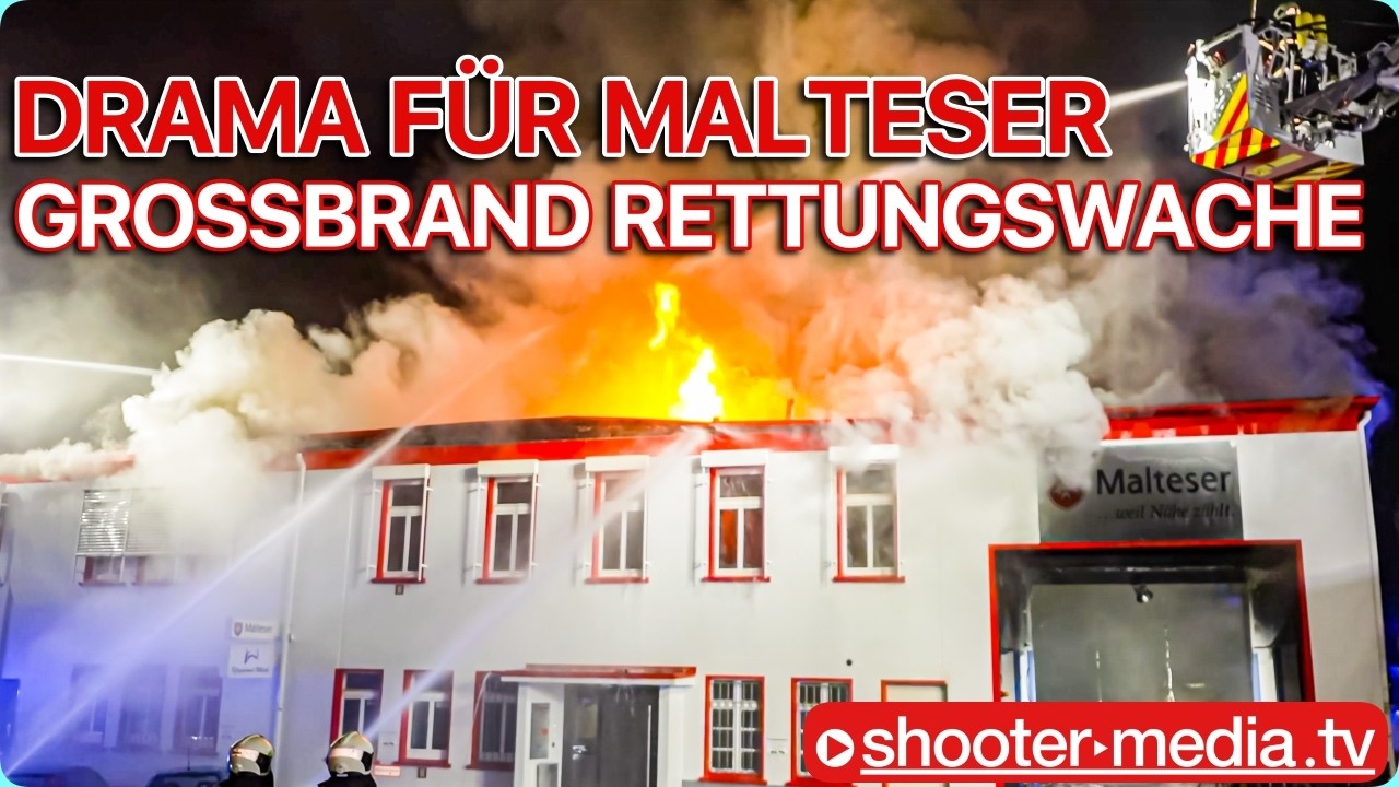🚑 DRAMA FÜR MALTESER 🚑 | 🔥🔥 GROSSBRAND RETTUNGSWACHE 🔥🔥 | Feuerwehr löscht stundenlang