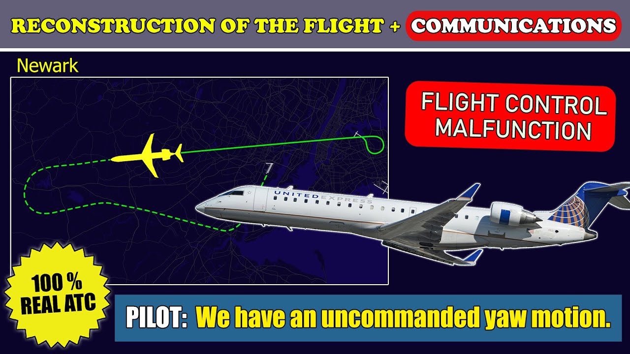 Uncommanded yaw motion. Emergency landing | GoJet Airlines CRJ-700 | Newark Liberty, ATC