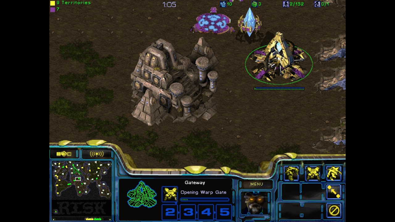StarCraft risk  game 16  real risk  1 vs 1   ( albagdaddy )