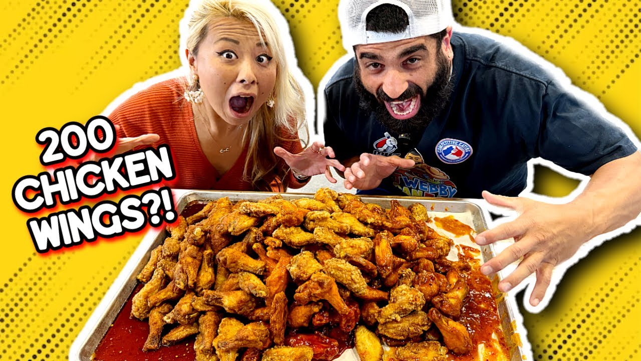 200 CHICKEN WINGS CHALLENGE with @jwebbycaneat  AT FIRE WINGS in Irvine, CA!!! #RainaisCrazy
