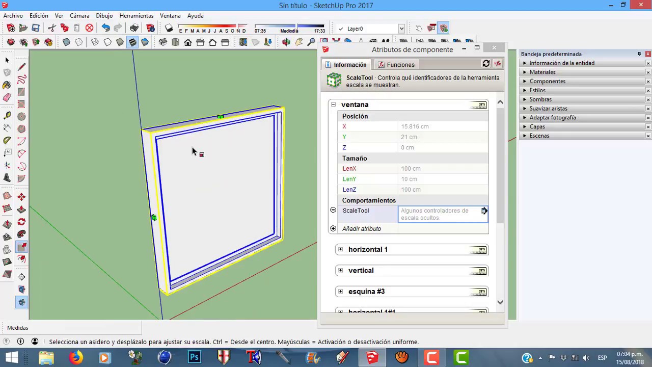 VENTANA DINÁMICA EN SKETCHUP