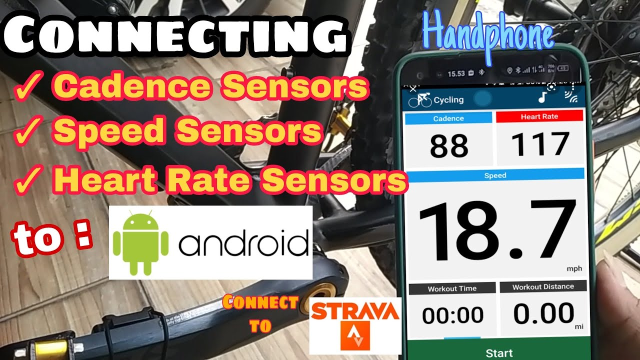 Koneksi Cadence / speed Sensor, Heart Rate sensor ke Handphone ( HP ) Android Wahoo bersepeda.