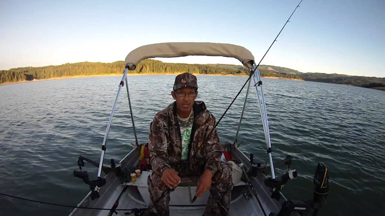 FISHING WITH MIKE-TUTORIAL ON CATCHING RAINBOW TROUT USING A DOWNRIGGER-HENRY HAGG LAKE