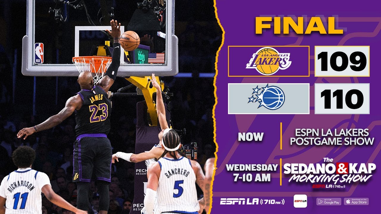 Lakers Fall To The Magic In A Thriller 🥺 - ESPN LA Lakers Postgame Show
