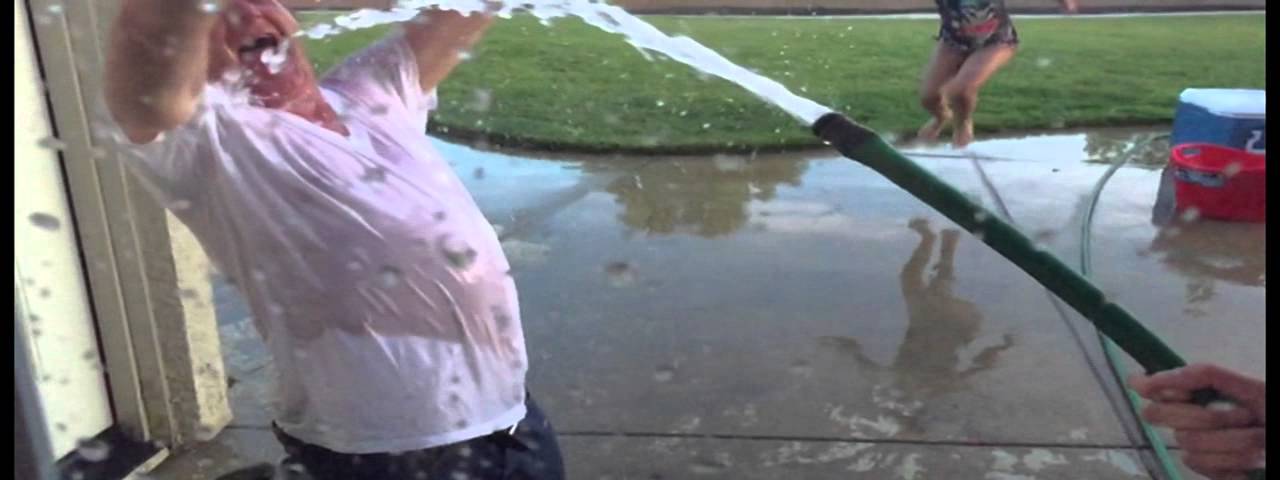 My Birthday Water fight with niece Angelina and Brian.