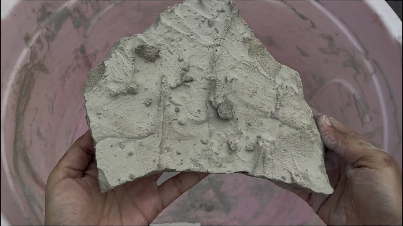 Pure soft mud dirt slab crumbling amazing soft dry tub crumbling ASMR video.