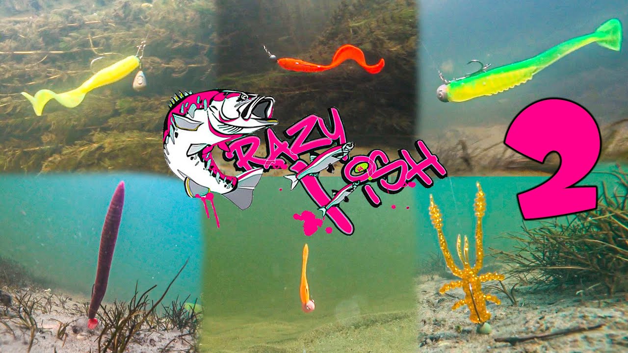 Силикон CRAZY FISH, игра приманок под водой. NIMBLE, POLARIS, VIBRO WORM...