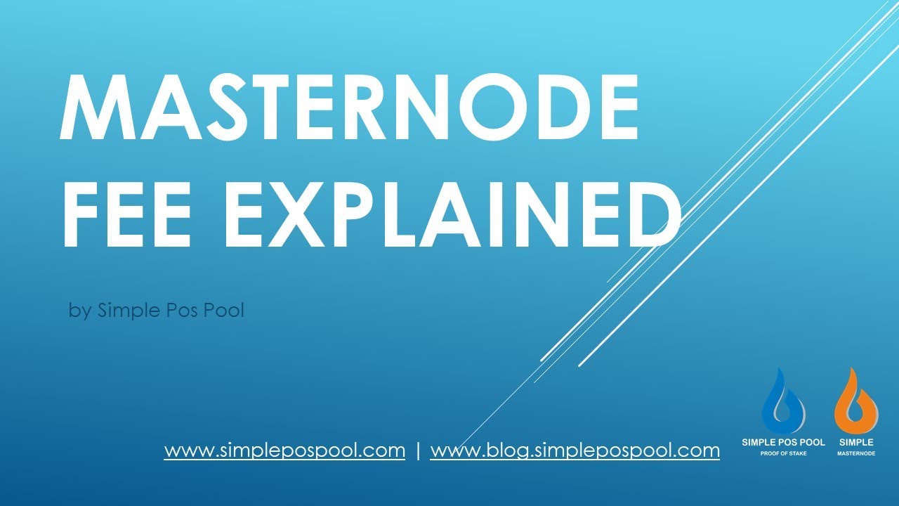 Masternode Fees explained by Simple PoS Pool