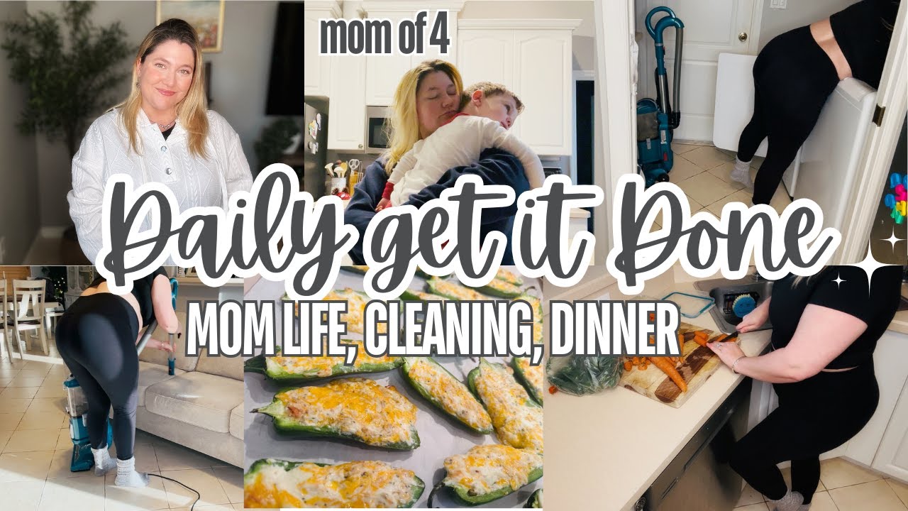 SOLO MOM OF 4 GET IT ALL DONE 2026 | CLEAN WITH ME | DAILY ROUTINE + DINNER