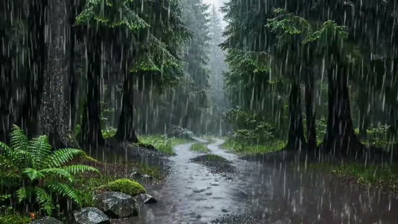 Relaxing Rain Sounds in Forest 🌧️ ASMR for Deep Sleep & Stress Relief
