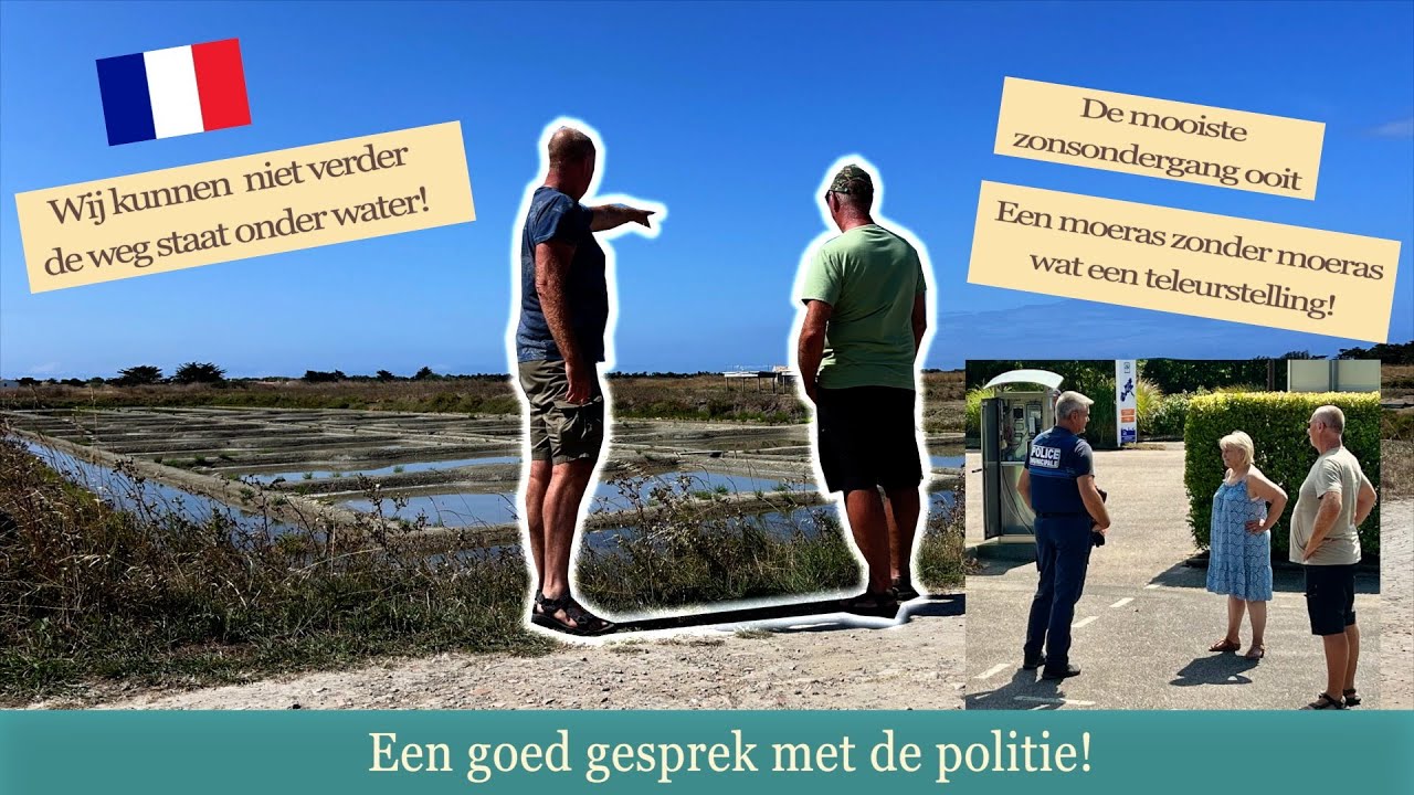 Politie in Sallartaine - Passage du Gois over de zeebodem. #36 🇫🇷 De grote Frankrijk camperreis: