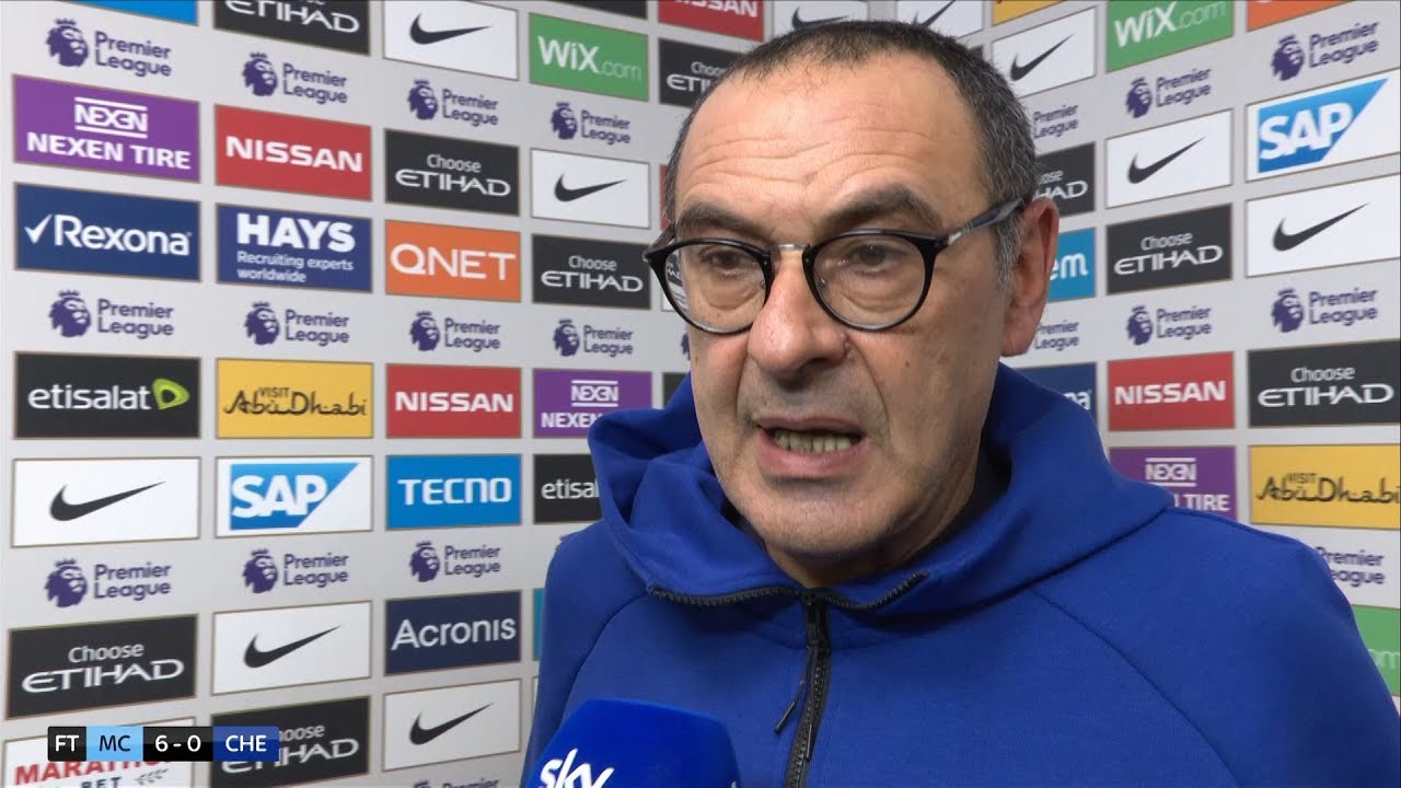 Maurizio Sarri accepts there will be talk about his Chelsea future after 6-0 loss to Manchester City