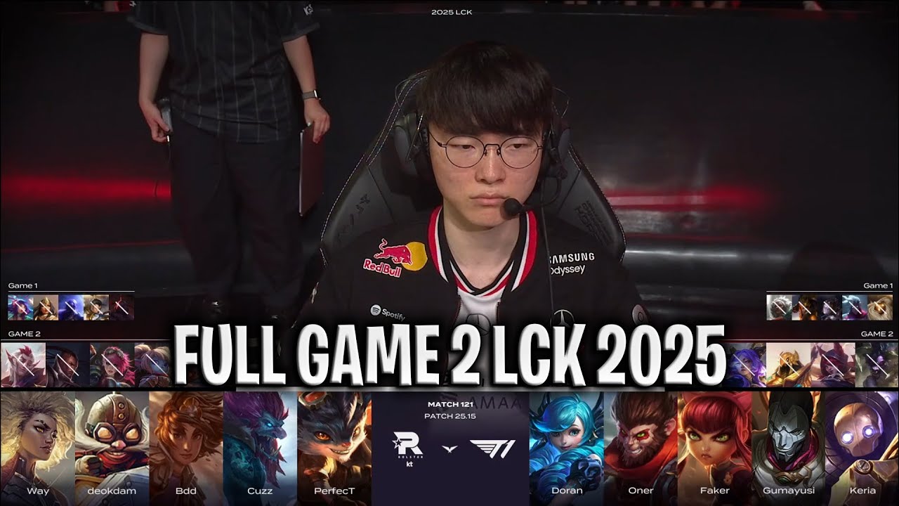 T1 vs KT GAME 2 LCK SUMMER 2025 W13D1 | T1 vs KT ROLSTER G2 LCK 2025