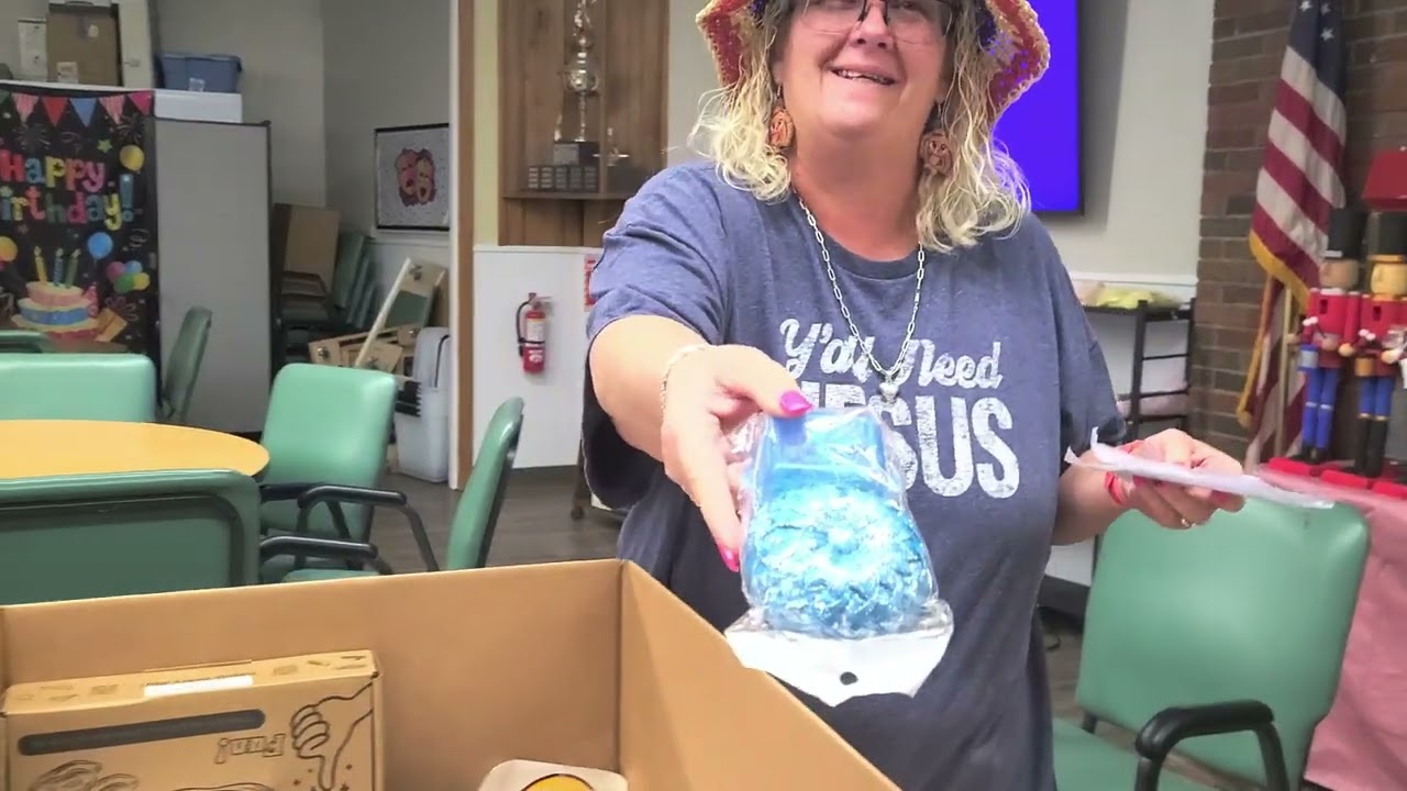 Amazon Unboxing with Sally & Gail. Box came from Resellables in Bellingham! 