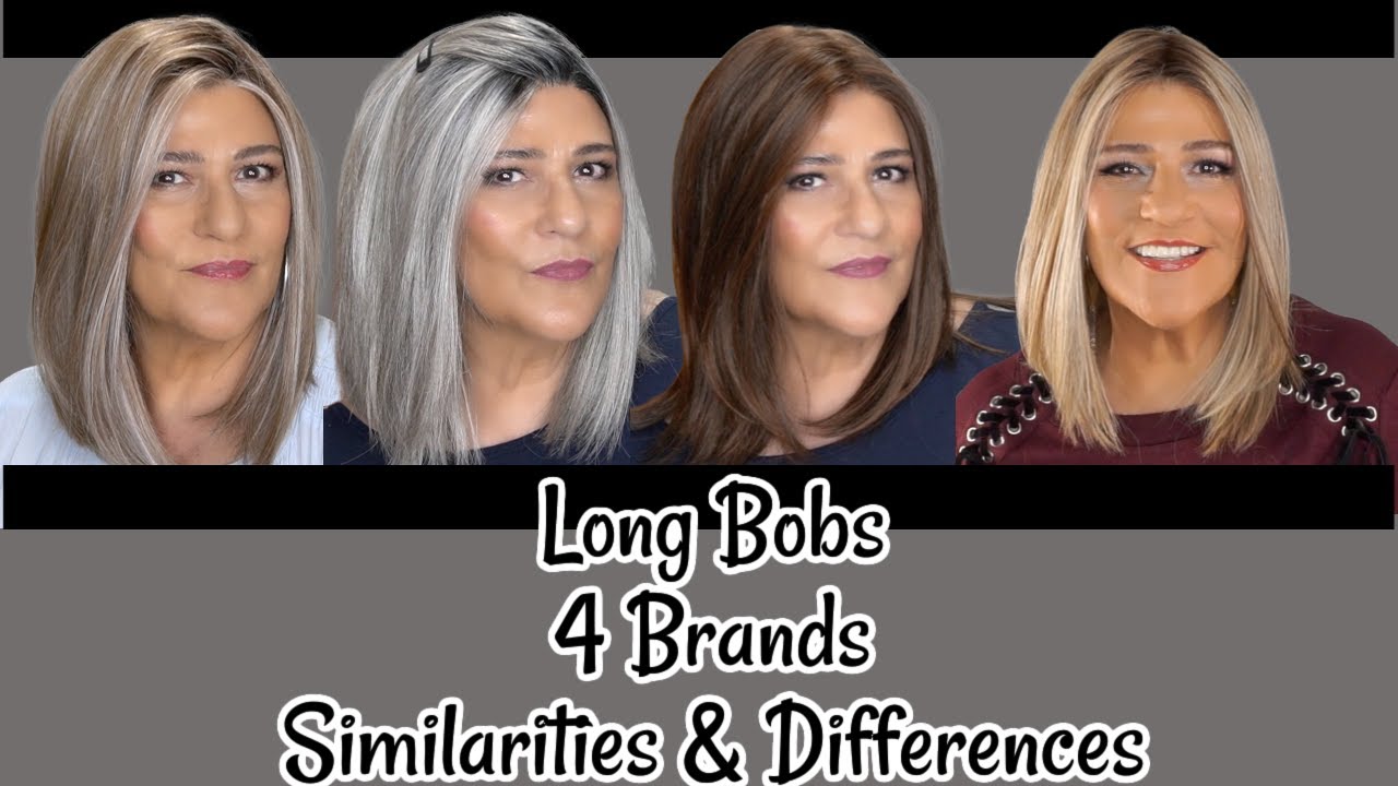 4 LONG BOBS ~ 4 BRANDS ~ Similarities and Differences~ Wig Review