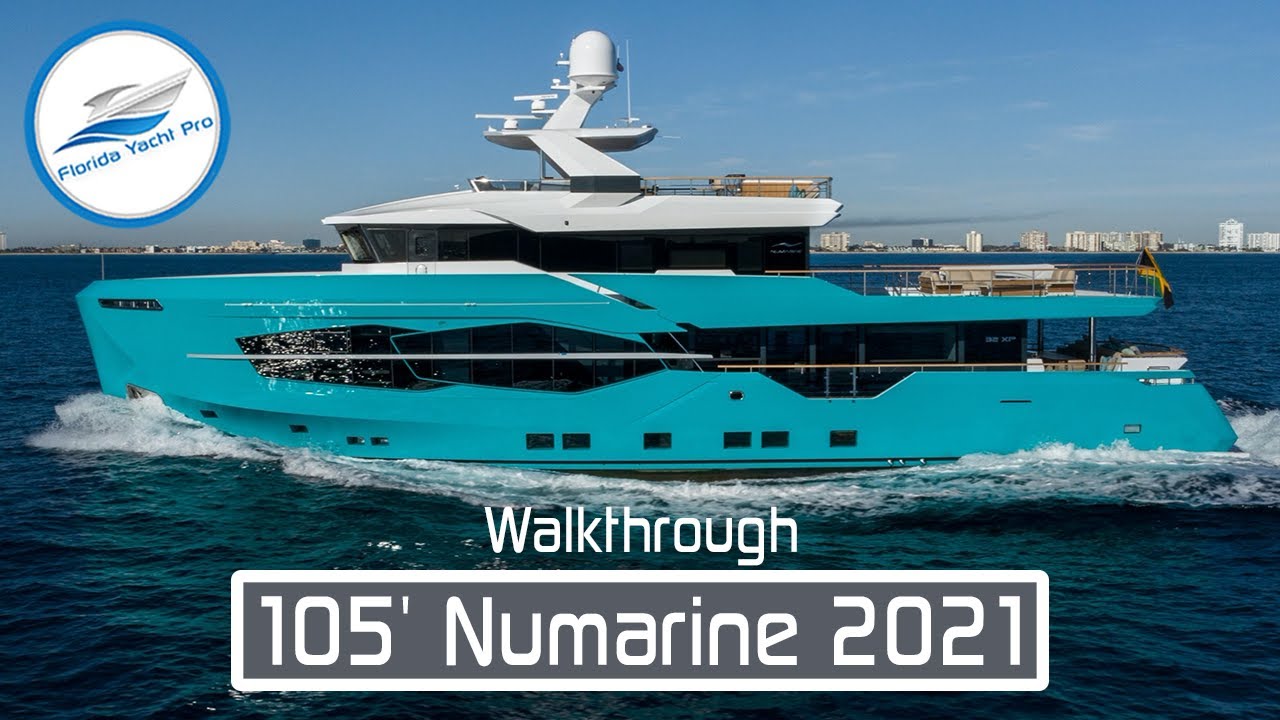 105' Numarine 2021 32XP Walkthrough @ Palm Beach Boat Show 2022 - Available & Priced at $12.4 in FL