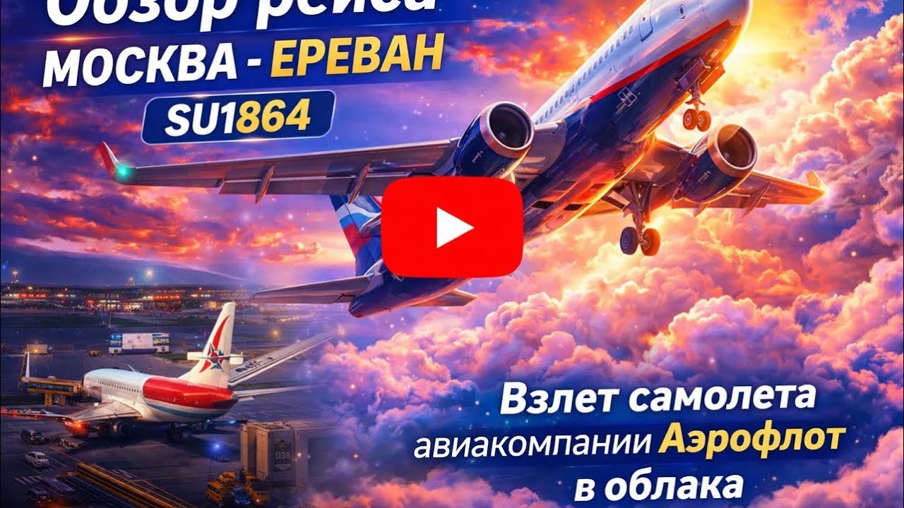 Обзор рейса Москва - Ереван su1864. Аэрофлот на airbus a321-211