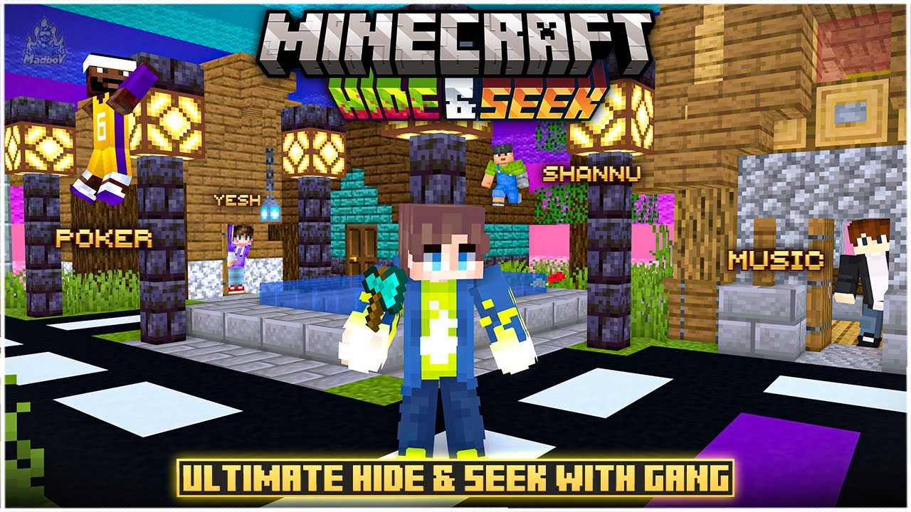 ULTIMATE HIDE & SEEK WITH GANG 🤣 | Minecraft Hide and Seek | in Telugu