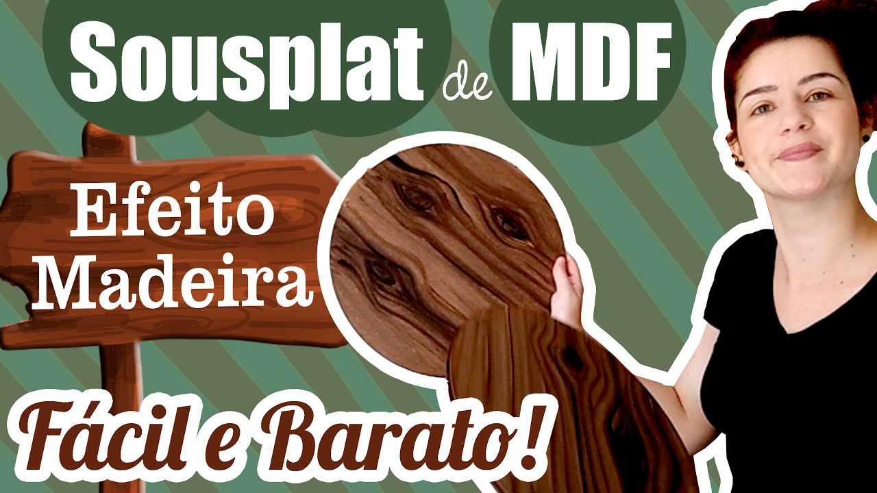 Pintando Sousplat de MDF com Efeito de Madeira