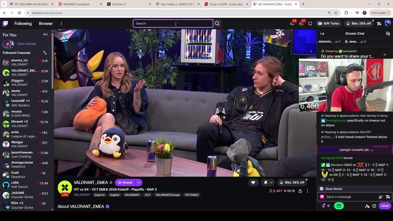 FNS | NAVI vs FNATIC - VCT EMEA Kickoff #VCTWatchparty !INZONE