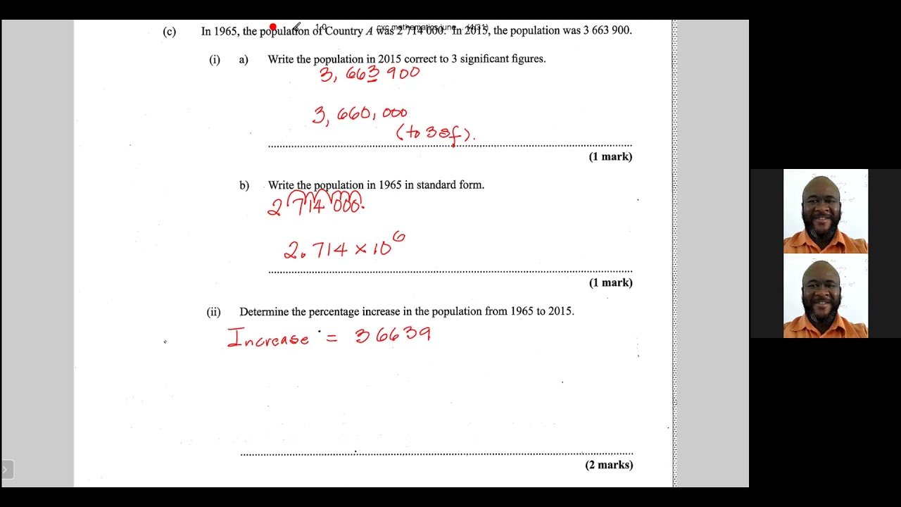 Csec Maths July 2021  Q1