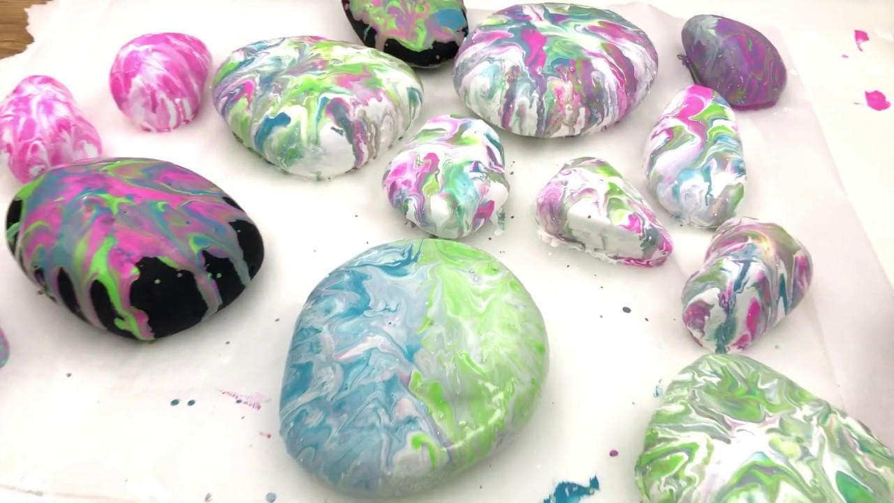 Paint Saving Pour Painted Rocks