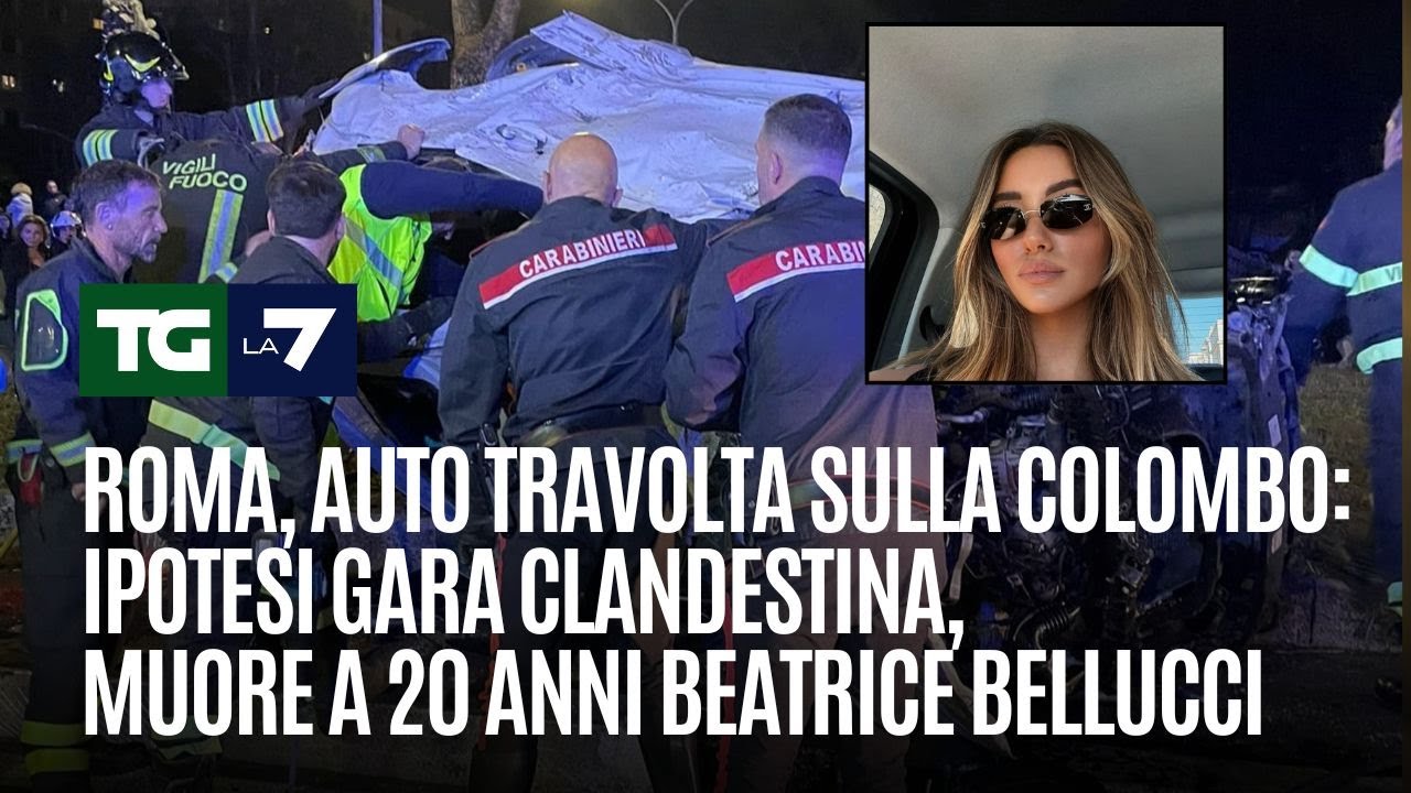 Roma, auto travolta sulla Colombo: ipotesi gara clandestina, muore a 20 anni Beatrice Bellucci