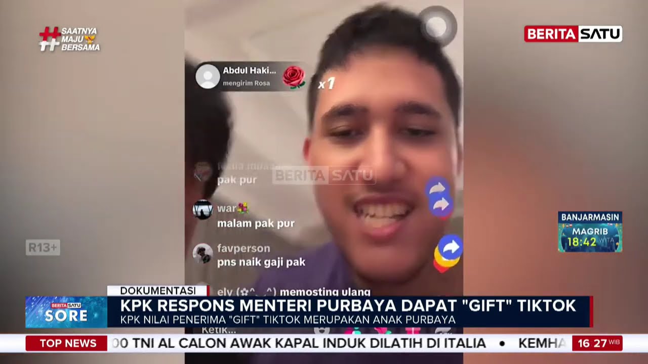 KPK Respons Menteri Purbaya Dapat Gift TikTok #Beritasatu