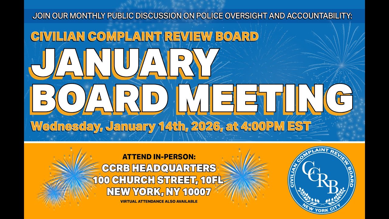 01/14/2026 CCRB January Public Board Meeting