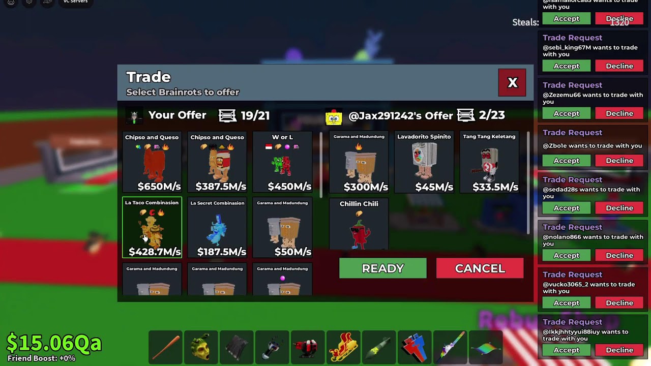 LIVE 🔴 Steal a brainrot roblox. pvp trade giveaways.