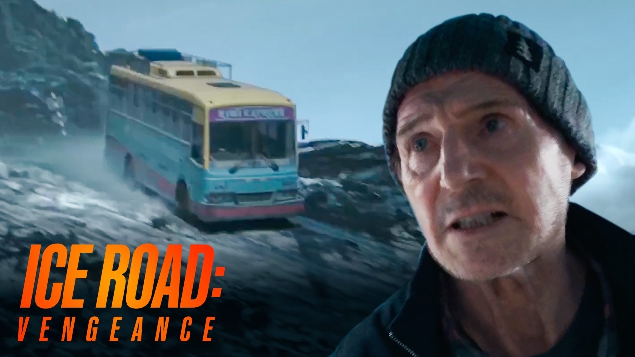 Can Mike (Liam Neeson) Drive A Bus Down Mount Everest? | Ice Road: Vengeance